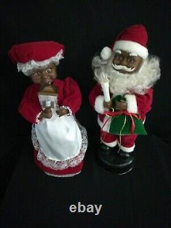 Christmas Animated African American Mr. And Mrs. Santa Claus 16