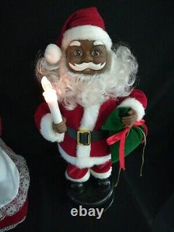 Christmas Animated African American Mr. And Mrs. Santa Claus 16