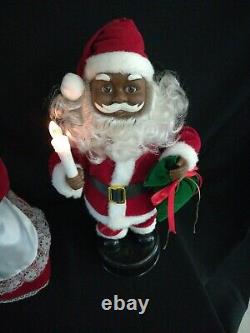 Christmas Animated African American Mr. And Mrs. Santa Claus 16