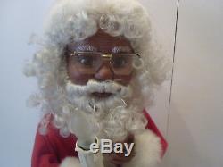 Christmas Animated African Black Mr. And Mrs. Santa Claus XL RARE