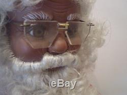 Christmas Animated African Black Mr. And Mrs. Santa Claus XL RARE
