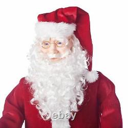 Christmas Decor Santa Claus Animated Life Size Figure Singing Dancing Holiday