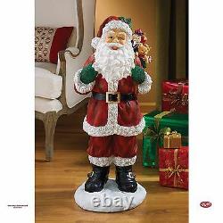 Christmas Eve with Jolly Old Santa Claus Sculpture 32 Handmade Statue