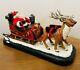 Christmas Holiday Creations Animated Santa Claus Reinderr Withsleigh Works Vtg