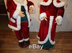Christmas Life Size 60 Dancing Musical Santa Claus and Singing Mrs. Claus