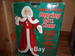 Christmas Life Size 60 Dancing Musical Santa Claus and Singing Mrs. Claus