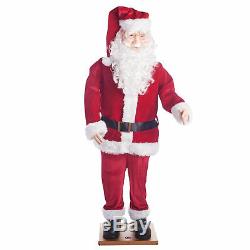 Christmas Musical Santa Staue Life Size 70 Prop Figure Dancing MP3 Easy Storage