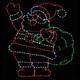 Christmas Outdoor Decoration Led Jolly Happy Santa Claus With Gifts Yard Art