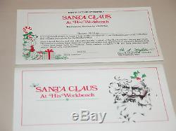 Christmas Santa Claus And Workbench Danbury Mint 1989 Certificate Of Ownership