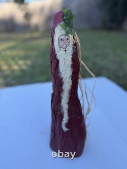 Christmas Santa Claus Cypress Knee Stump 15 Folk Art 90s Decor Signed Louisiana
