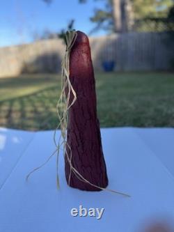 Christmas Santa Claus Cypress Knee Stump 15 Folk Art 90s Decor Signed Louisiana