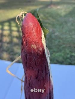 Christmas Santa Claus Cypress Knee Stump 15 Folk Art 90s Decor Signed Louisiana