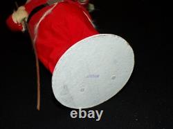 Christmas Santa Claus Figure Vintage Japan Clay Face Mica c931