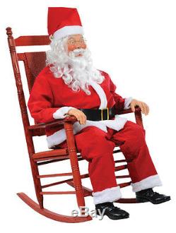 Christmas Santa Claus Rocking Decoration Prop Lifesize Talks And Sound