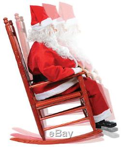 Christmas Santa Claus Rocking Decoration Prop Lifesize Talks And Sound