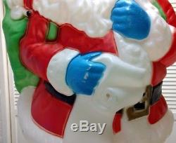 Christmas Santa Claus-Santas Best Blow Mold-Vintage-App. 42 Ht. Rare- With Cord