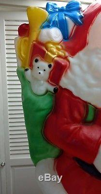 Christmas Santa Claus-Santas Best Blow Mold-Vintage-App. 42 Ht. Rare- With Cord