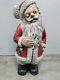 Christmas Santa Claus Statue Vintage Signed 24inch