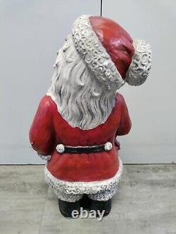 Christmas Santa Claus Statue Vintage Signed 24Inch