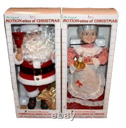 Christmas Telco 24 Santa & Mrs. Claus Motionettes Lighted Animated TESTED