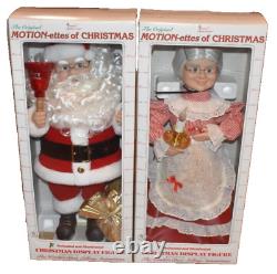 Christmas Telco 24 Santa & Mrs. Claus Motionettes Lighted Animated TESTED