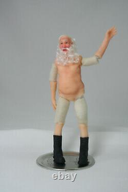 Christmas miniature figure 112 doll Santa Claus old man with white hair beard