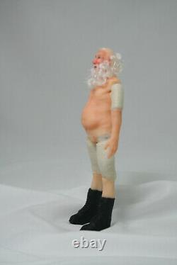 Christmas miniature figure 112 doll Santa Claus old man with white hair beard