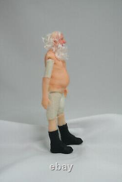 Christmas miniature figure 112 doll Santa Claus old man with white hair beard