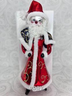 Christopher Radko 1996 Santa Claus Figurine Italy Italian Blown Glass Ornament