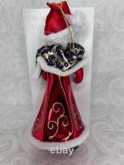 Christopher Radko 1996 Santa Claus Figurine Italy Italian Blown Glass Ornament