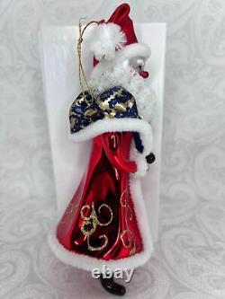 Christopher Radko 1996 Santa Claus Figurine Italy Italian Blown Glass Ornament