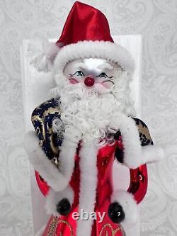 Christopher Radko 1996 Santa Claus Figurine Italy Italian Blown Glass Ornament