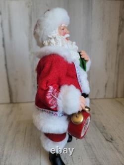 Clothique possible dreams running late clock RARE Xmas Santa Claus figure
