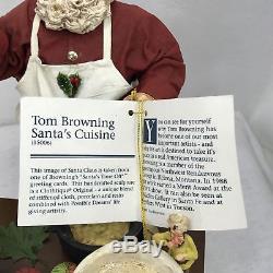 Clothtique Possible Dreams American Artist Santa Claus Cuisine Chef 15006 Rare