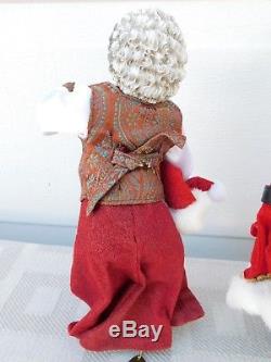 Clothtique Possible Dreams Rare African American Mr. & Mrs. Santa Claus with Tag