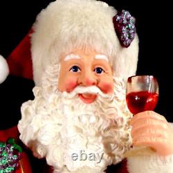 Clothtique Possible Dreams Santa Claus / Christmas Blend Wine Barrel & Santa