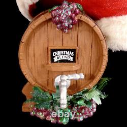 Clothtique Possible Dreams Santa Claus / Christmas Blend Wine Barrel & Santa