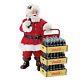 Coca-cola Santa Claus Coke Delivery Cart 10.5-inch Christmas Decor Free Shipping