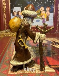 Cold Painted Bronze Santa Claus Saint Nick Nicholas Christmas Vienna St Figurine