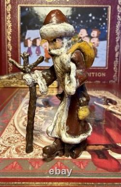 Cold Painted Bronze Santa Claus Saint Nick Nicholas Christmas Vienna St Figurine