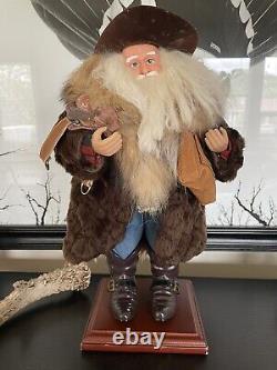 Country Cowboy Woodsman Santa Claus Figure 17x9real Fur/feathers