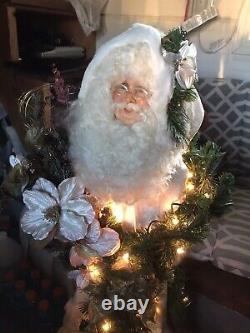 Custom 3 Foot Tall Santa Claus Father Christmas Figure Statue Pre-Lit, Lighted
