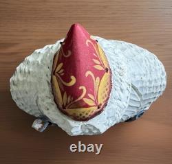 DED MOROZ Santa Claus Figurine 11 Hand Carved Wood RUSSIA Slavik Signed