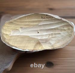 DED MOROZ Santa Claus Figurine 11 Hand Carved Wood RUSSIA Slavik Signed