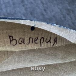 DED MOROZ Santa Claus Figurine 11 Hand Carved Wood RUSSIA Slavik Signed