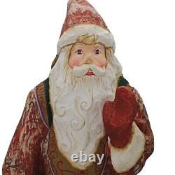 DEPT 56 Santa Claus Figure 24 Father Christmas Belsnickle Paper Mache Rustic