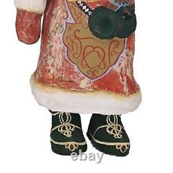 DEPT 56 Santa Claus Figure 24 Father Christmas Belsnickle Paper Mache Rustic