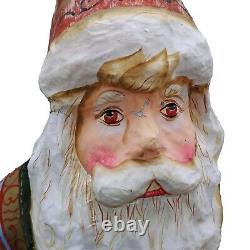 DEPT 56 Santa Claus Figure 24 Father Christmas Belsnickle Paper Mache Rustic