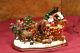Danbury Mint Dachshund Dog Christmas Sleigh Santa Claus Reindeer Lighted Figure