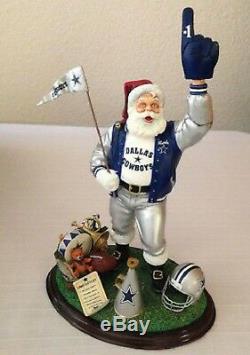 Danbury Mint NFL Dallas Cowboys Santa Claus Figure 2000 EXCELLENT CONDITION